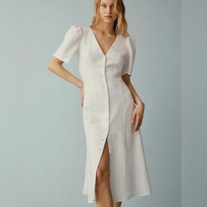 NWT Reformation Newbury Linen Dress. White. Brand new with tags on. Linen.